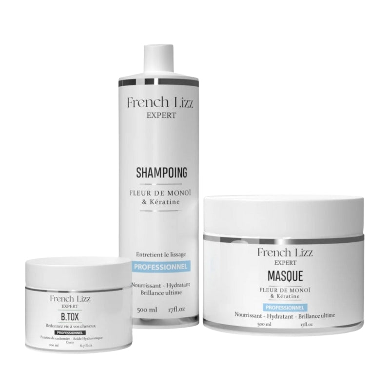 Kit Ohne Sulfate French Lizz Monoi-Blüte 2x500ml + 100ml