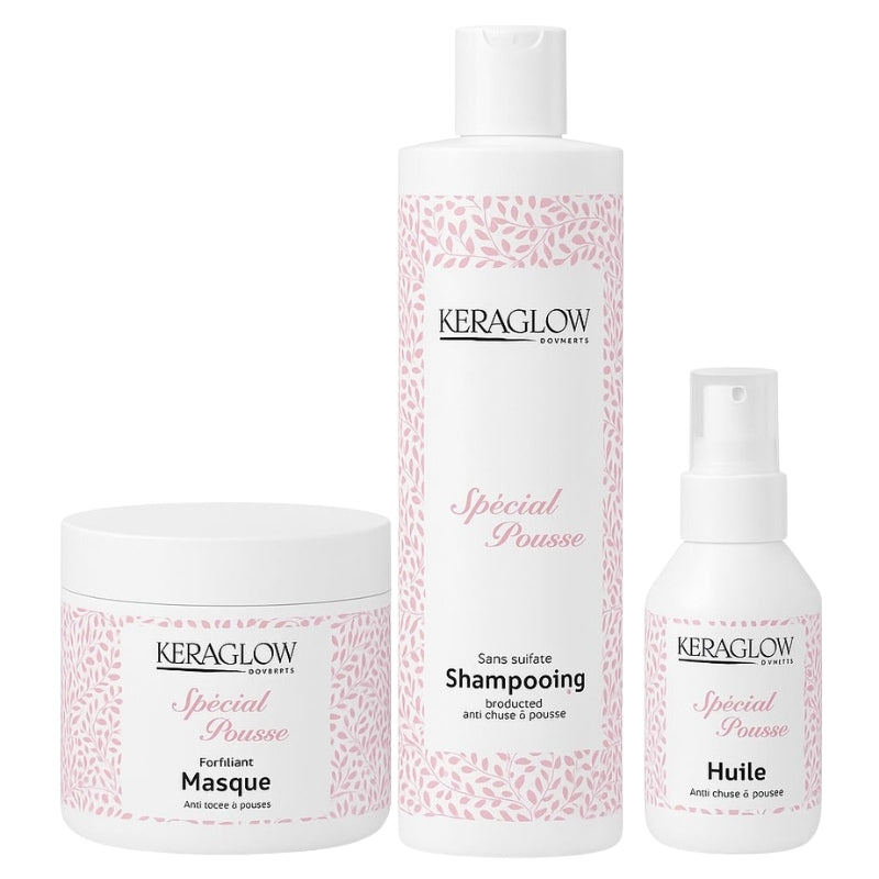 Kit Ohne Sulfate KeraGlow Haarwachstum 2x500ml+100ml