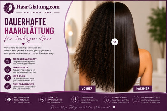 Dauerhafte Haarglättung für lockiges Haar