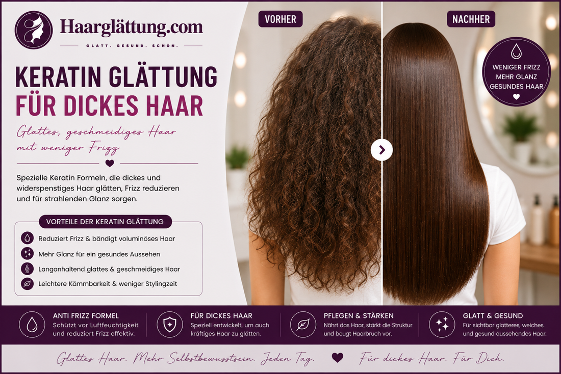 Keratin Glättung für dickes Haar: So wird kräftiges Haar glatt und geschmeidig