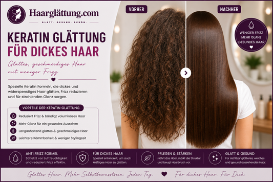 Keratin Glättung für dickes Haar: So wird kräftiges Haar glatt und geschmeidig