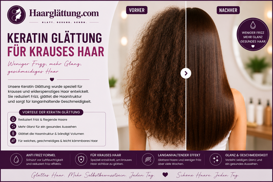 Keratin Glättung für krauses Haar