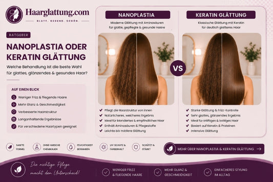 Nanoplastia oder Keratin Glättung
