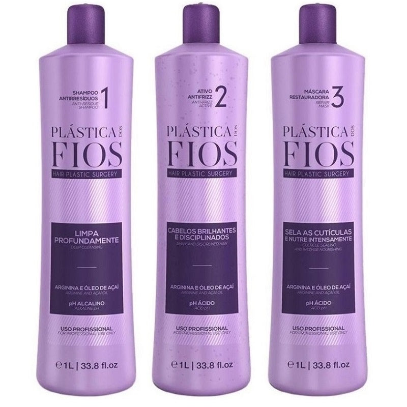 Brasilianische Haarglättung Cadiveu Plástica dos Fios 3x1L