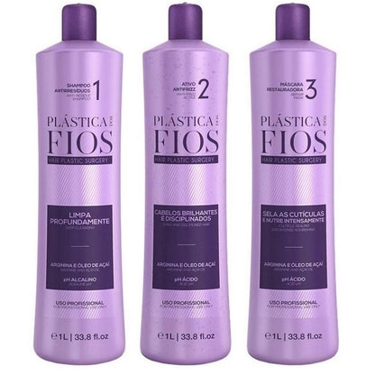 Brasilianische Haarglättung Cadiveu Plástica dos Fios 3x1L