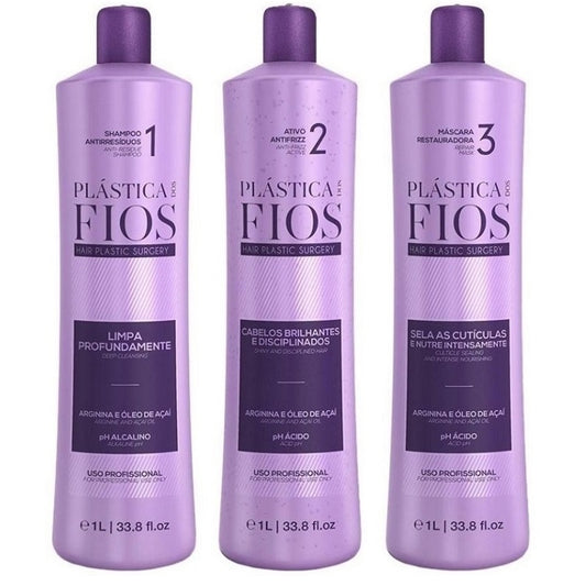 Brasilianische Haarglättung Cadiveu Plástica dos Fios 3x1L