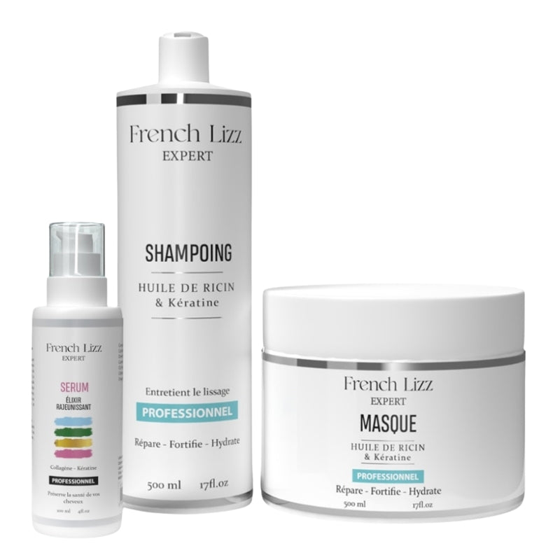 Kit Ohne Sulfate French Lizz Rizinusöl2x500ml+100ml