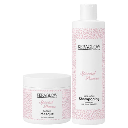 Kit Ohne Sulfate KeraGlow Haarwachstum 2x500ml