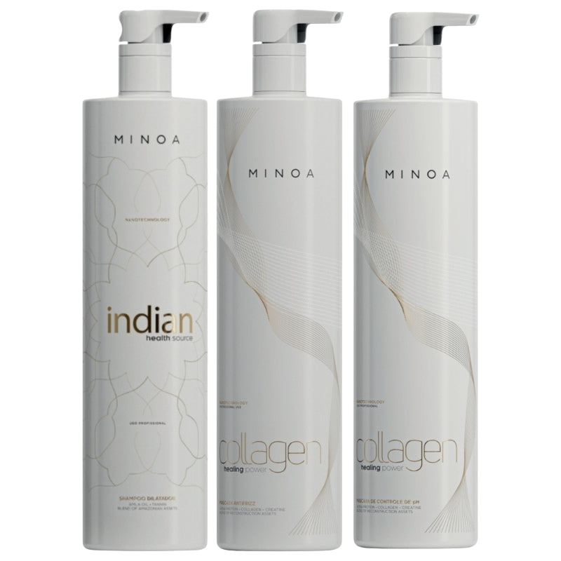 Kollagen Haarglättung Minoa Healing Power 3x1L