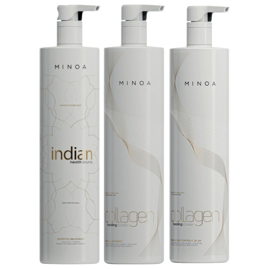 Kollagen Haarglättung Minoa Healing Power 3x1L